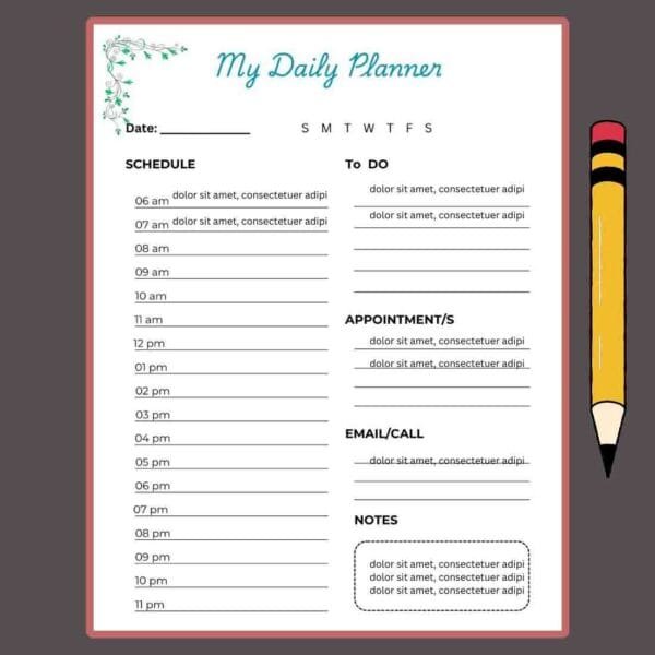 Noteful Day Planner Template - Image 3