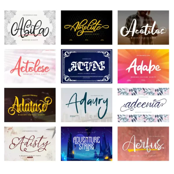 font collection design