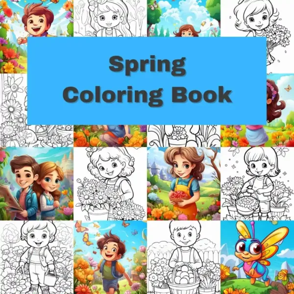 Spring Coloring Book PDF Printable for kids