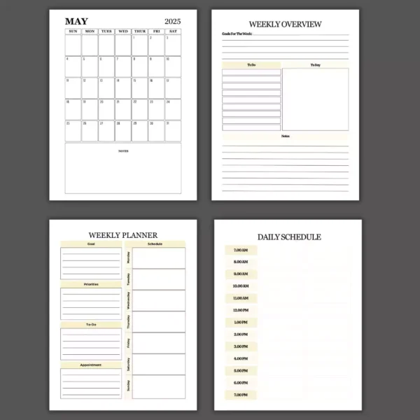 Study Planner Template 2025 for Students - Image 4