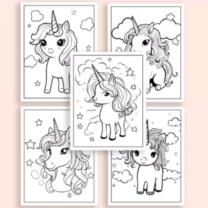 Unicorn Coloring Pages for Kids