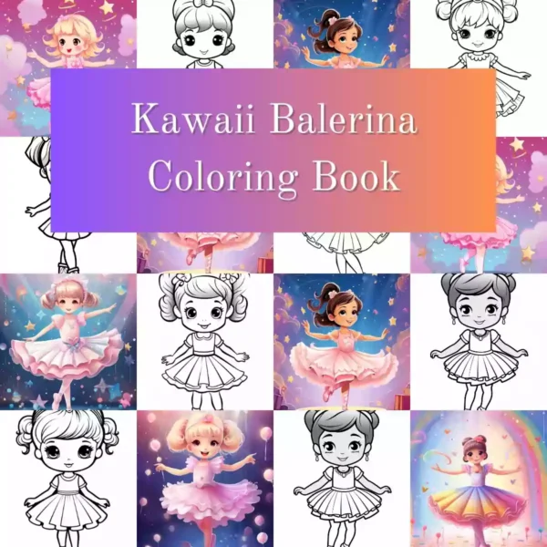 Kawaii Balerina Coloring Book